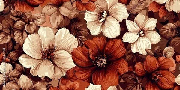 Obraz Vintage-inspired floral patterns with elegant textures.