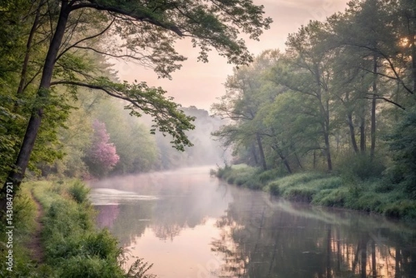 Obraz Calm River in Stylized Nature
