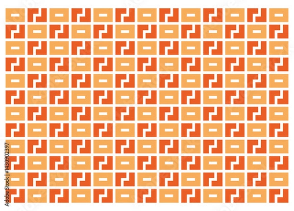 Fototapeta Retro wallpaper, Modern Abstract Composition with Geometric Forms, square geometric shape seamless pattern	
