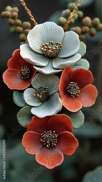 Obraz Vertical floral art in vivid colors high resolution picture