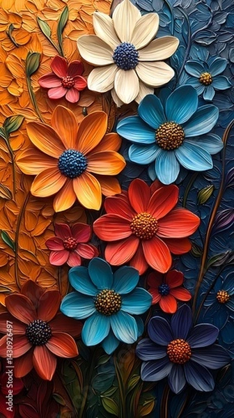 Obraz Vertical floral composition in full bloom high resolution picture