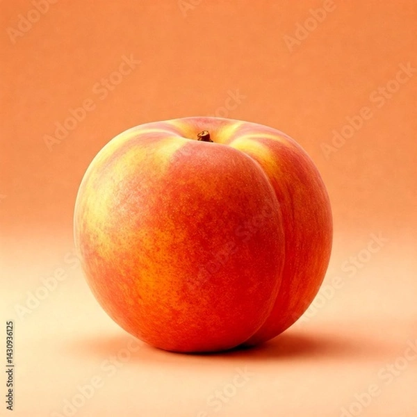 Obraz  peach on a white background