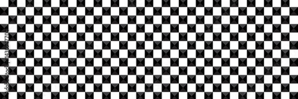 Fototapeta Black and white checkered pattern, Checkerboard seamless pattern