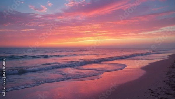 Obraz vanilla sky sunset sea beach