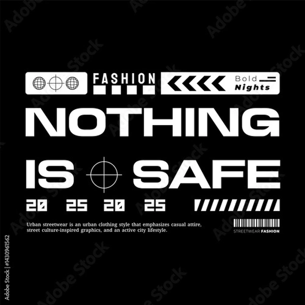 Obraz Urban Style Design Aesthetic, Casual Fashion Streetwear, Graffiti Slogan Typography. for screen printing t-shirts, jackets and stickers.	