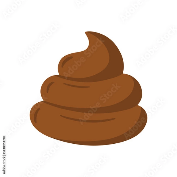 Obraz Poop brown color feces icon vector illustration clipart