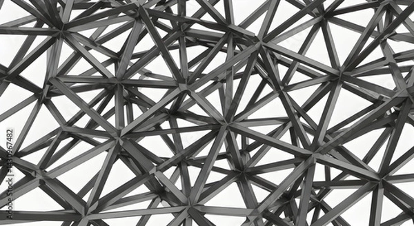 Fototapeta Abstract Geometric Construction Forming Complex Intersecting Patterns