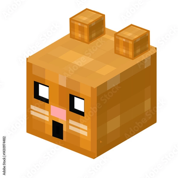 Obraz 3d vector cubic cat 