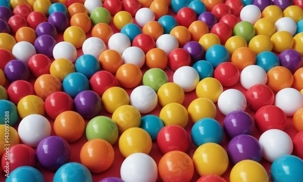 Fototapeta An array of gumballs offering a variety of different colors and flavors
