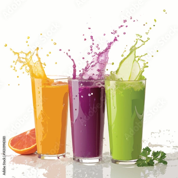 Fototapeta Nice Summer Juices Splashing