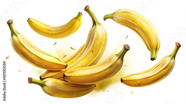 Obraz bananas isolated on white background