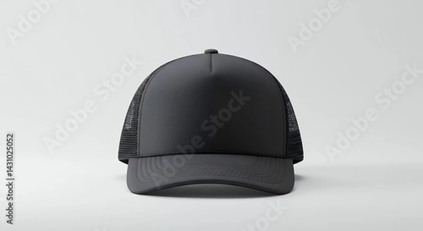 Obraz Blank black trucker hat mockup
