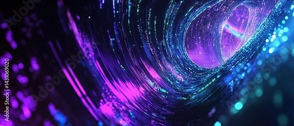 Fototapeta Abstract swirling vortex of vibrant light
