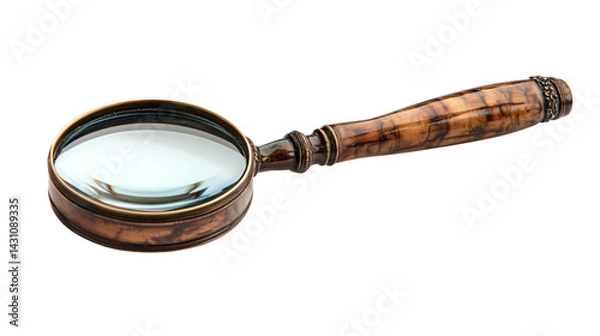 Fototapeta Magnifying Glass on Transparent Background for Detailed Search and Analysis