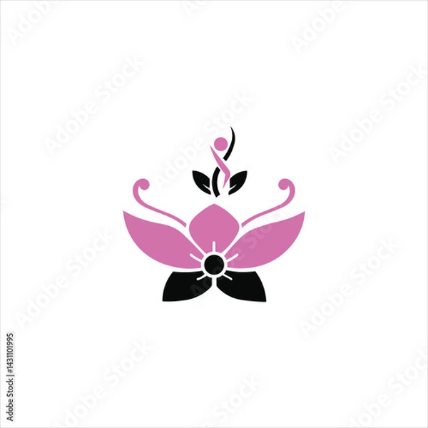 Obraz Creative flower logo design concept vector illustration