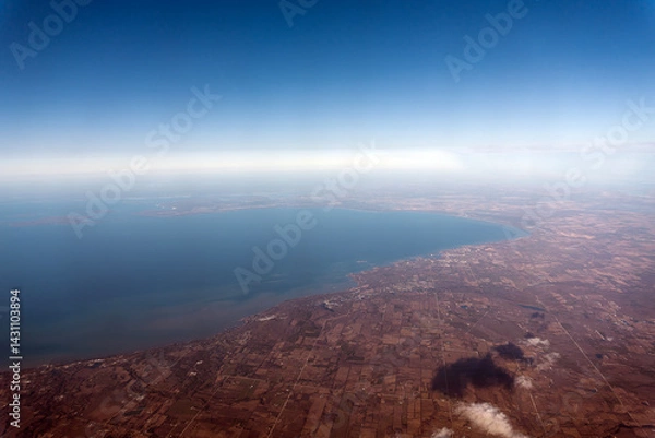 Fototapeta A high altitude view of Lake Huron in Ontario, Canada