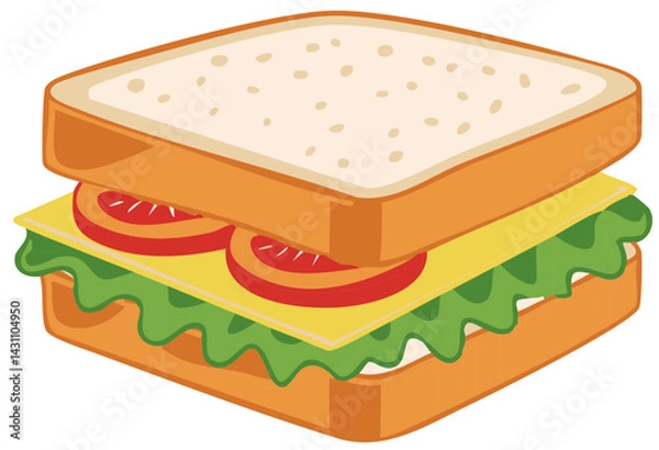 Obraz ham and cheese sandwich