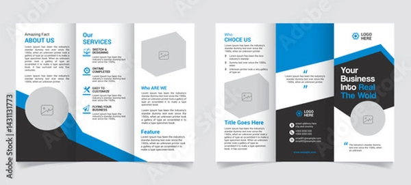 Fototapeta Trifold Brochure template Design with Vector file