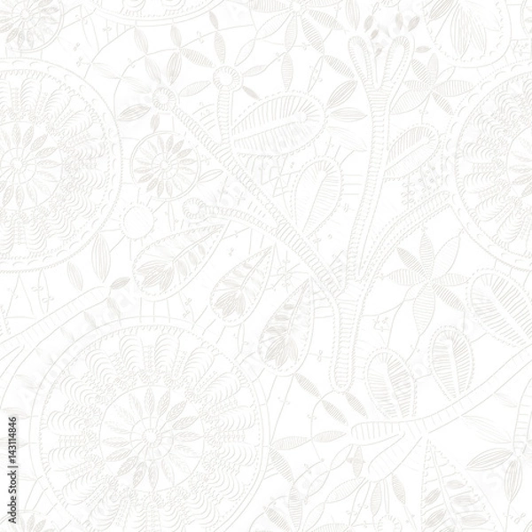 Fototapeta white lace pattern for design, lace seamless pattern, craft lace, vector lace background for web, website background