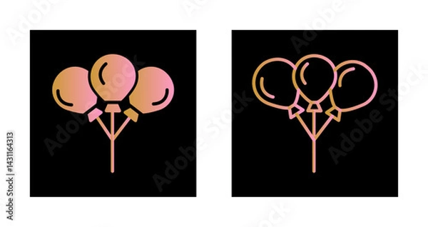 Fototapeta Balloons Icon Design