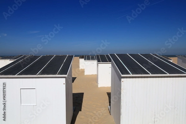 Fototapeta Ostend beach located in the province of West Flanders in the Flemish Region of Belgium