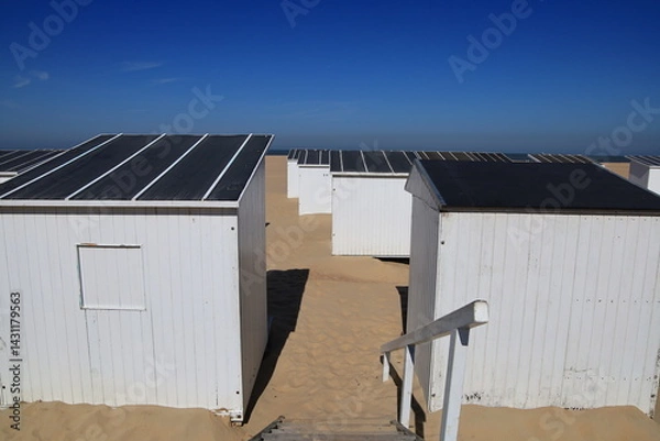Fototapeta Ostend beach located in the province of West Flanders in the Flemish Region of Belgium