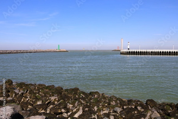 Fototapeta Ostend beach located in the province of West Flanders in the Flemish Region of Belgium