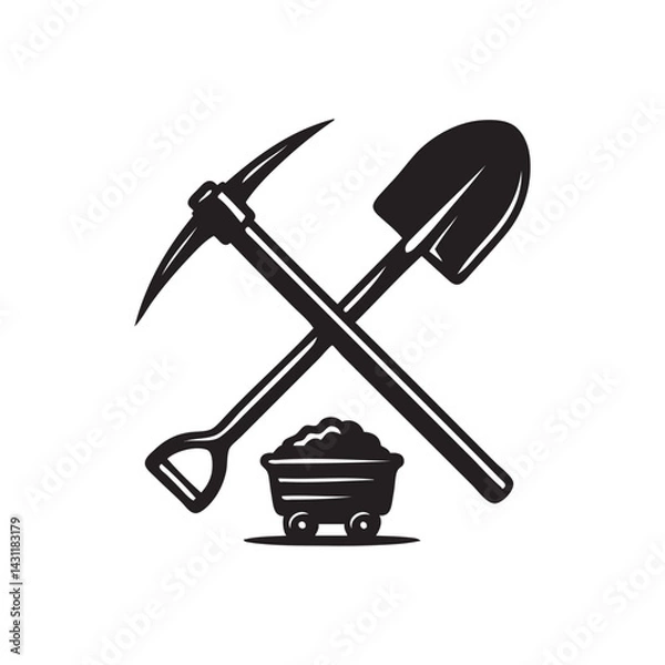 Obraz gold mine logo