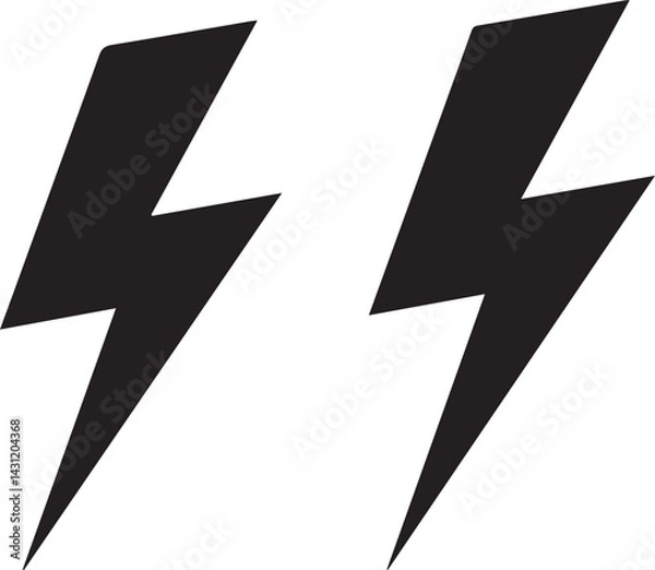 Fototapeta Lightning icon vector. Flash sign. Power symbol. Lightning pictogram.