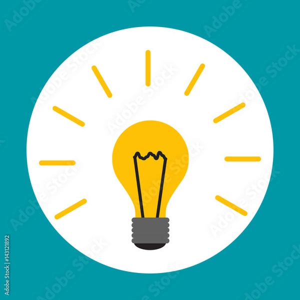 Obraz Light bulb icon idia concept
