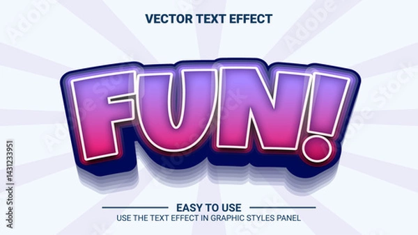 Obraz 3d fun editable text effect