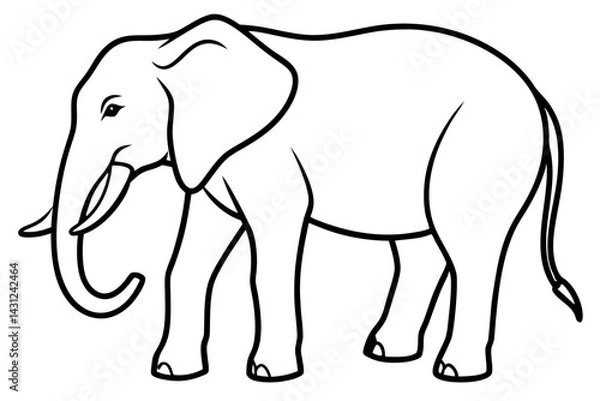 Fototapeta Trendy Elephant Vector Art
