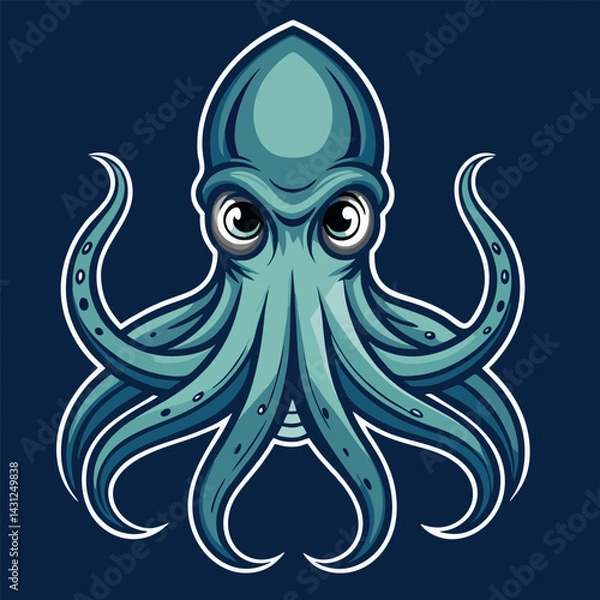 Obraz design logo vector mascot character icon octopus