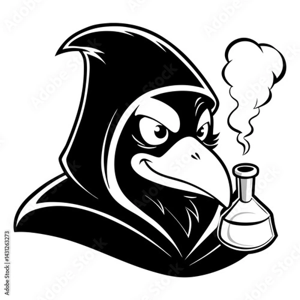 Obraz Crow alchemist head mascot