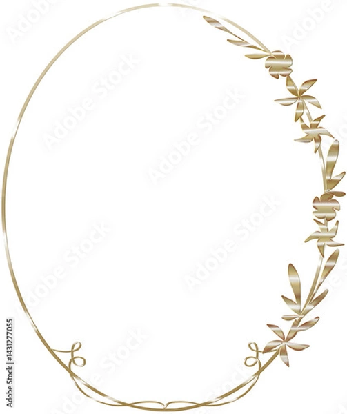 Obraz 둥근 금테두리