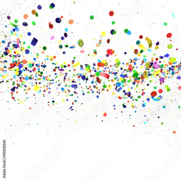 Fototapeta Confetti, paper triangle on the floor, fancy, colorful, celebration party