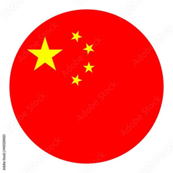 Obraz china flag with transparent background