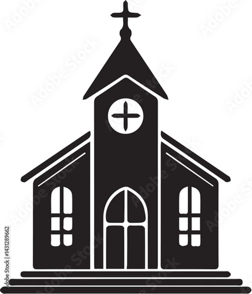 Obraz Vector Silhouette image isolated on white