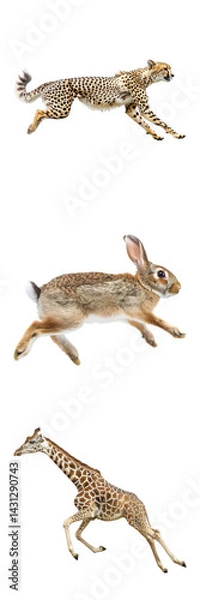 Fototapeta Wild African Animals in Motion