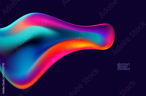 Obraz Abstract background of fluid iridescent shape. Elegant colorful wallpaper.