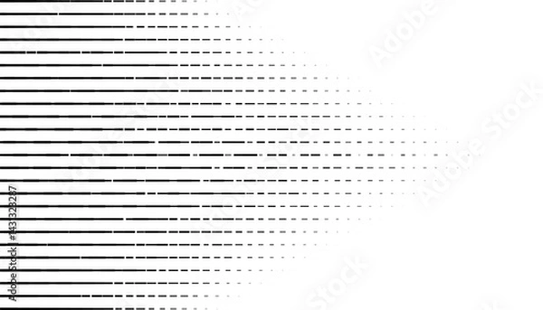 Fototapeta Black and white abstract transition pattern with sharp arrows shape for sporty background and jersey design. Fully editable vector element. Vector Format Illustration 