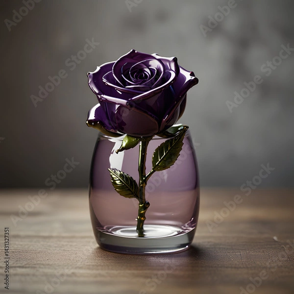 Fototapeta  purple rose in vase