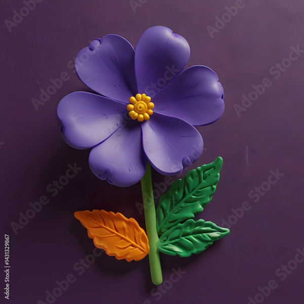 Obraz violet flowers on violet background