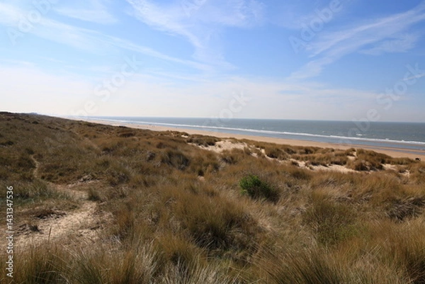 Fototapeta Ostend beach located in the province of West Flanders in the Flemish Region of Belgium