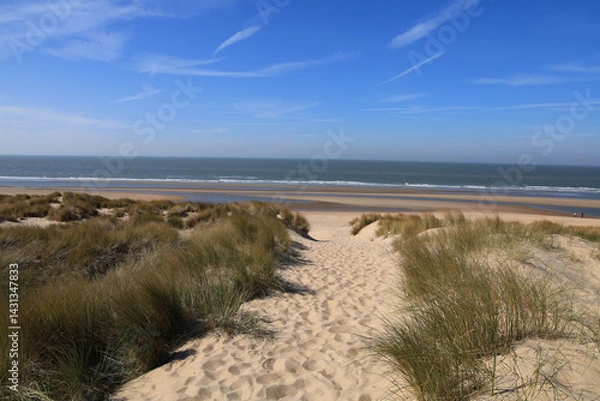 Obraz Ostend beach located in the province of West Flanders in the Flemish Region of Belgium