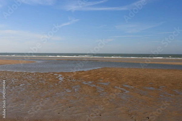 Fototapeta Ostend beach located in the province of West Flanders in the Flemish Region of Belgium