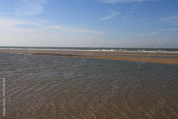 Fototapeta Ostend beach located in the province of West Flanders in the Flemish Region of Belgium