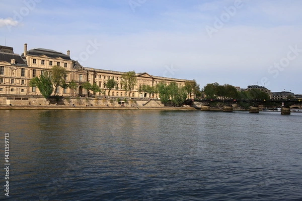 Fototapeta View on the quays of the seine in Paris