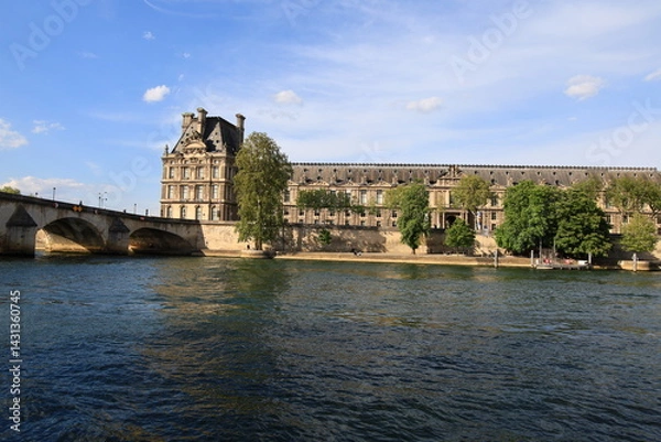 Fototapeta View on the quays of the seine in Paris