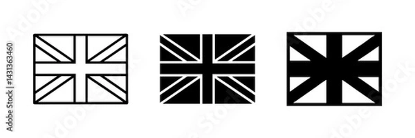 Obraz United Kingdom Flag Vector Icon set